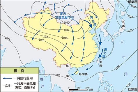 中國冬季季風風向|國二第三冊中國地理L3補充資料~中國氣候上課講義